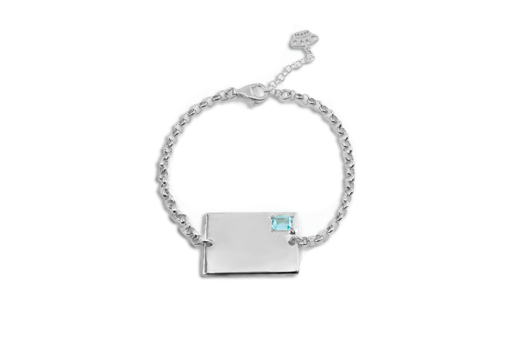 Gemstone Rectangle Birthstone Bracelet - Anna Lou of London