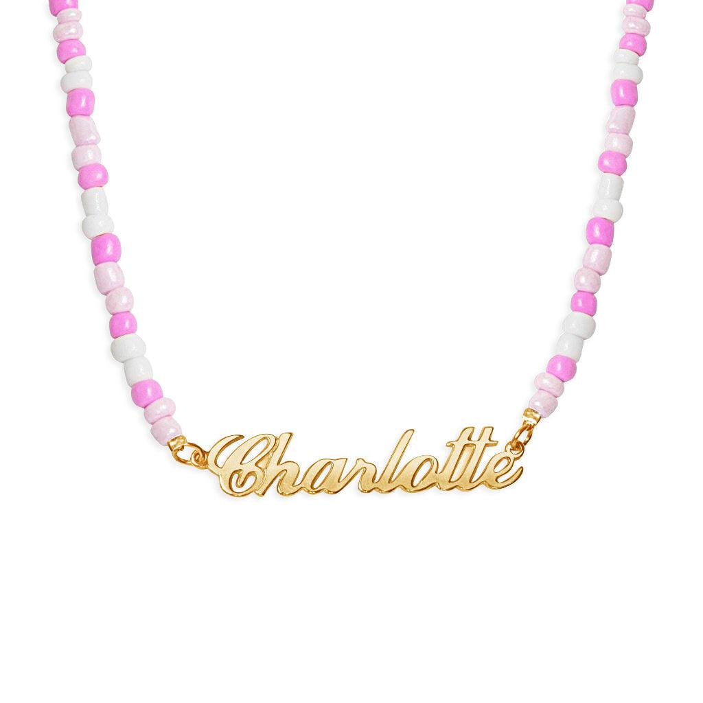 Pastel Beaded Name Necklace - Anna Lou of London