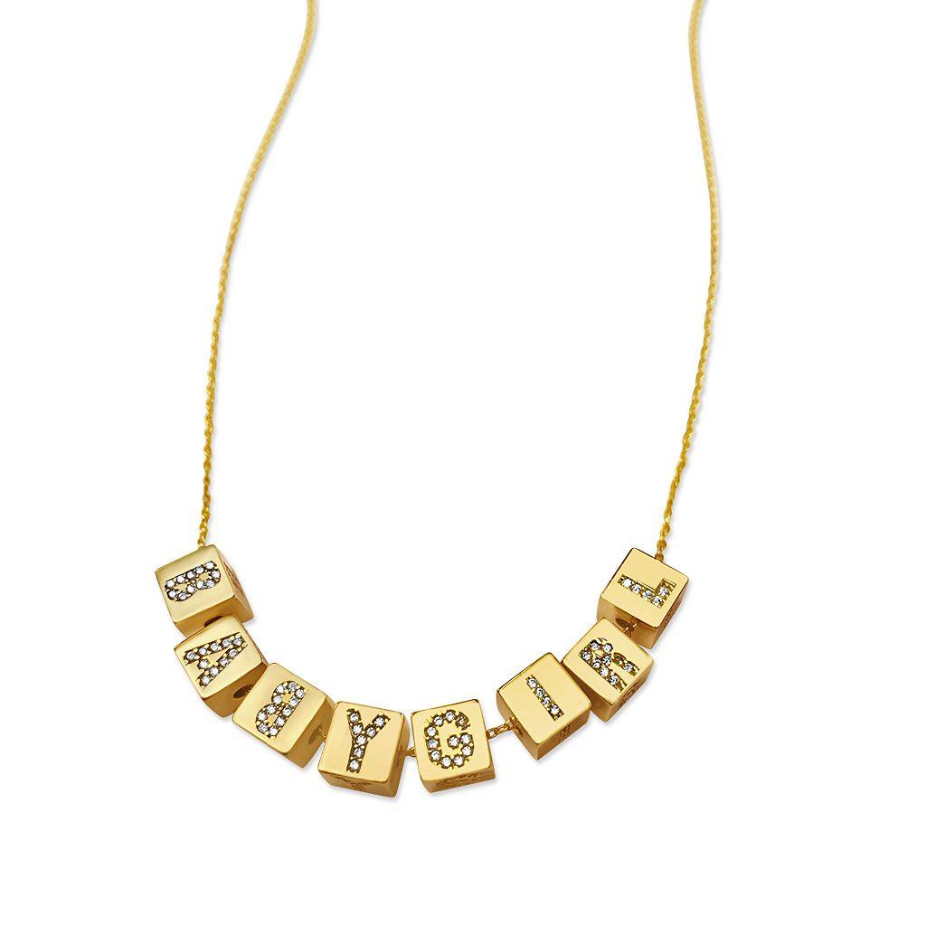 Crystal Cube Letter Necklace - Anna Lou of London