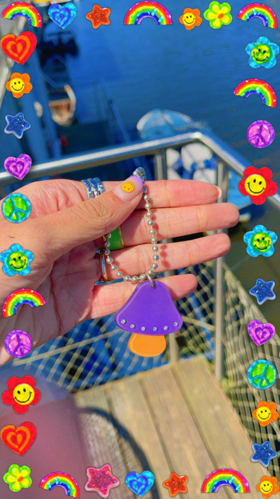 Trippy Mushroom Necklace - Anna Lou of London