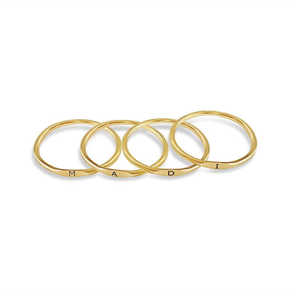 Initial Stackable Ring - Anna Lou of London