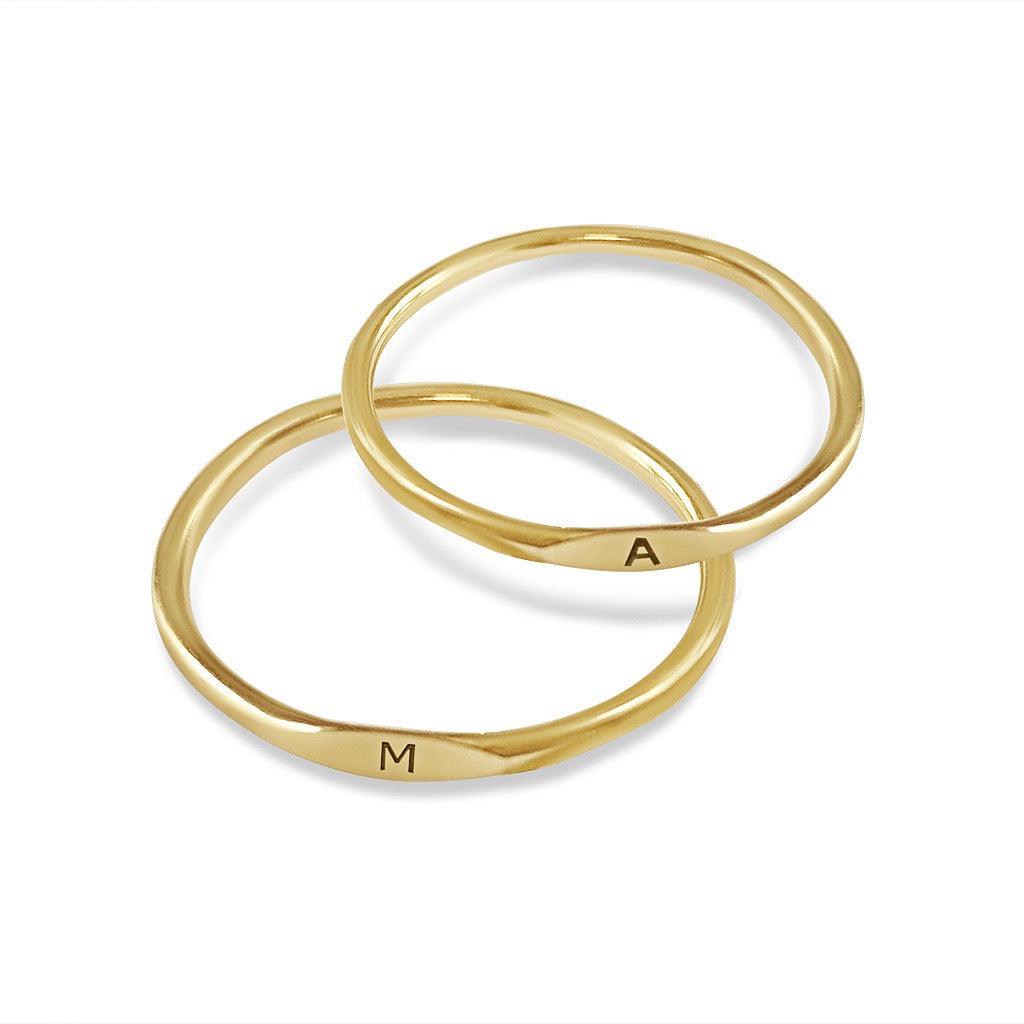 Initial Stackable Ring - Anna Lou of London