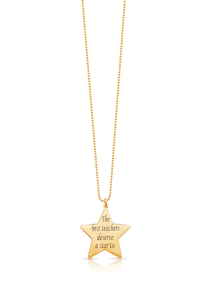 Teachers Gold Star Necklace - Anna Lou of London
