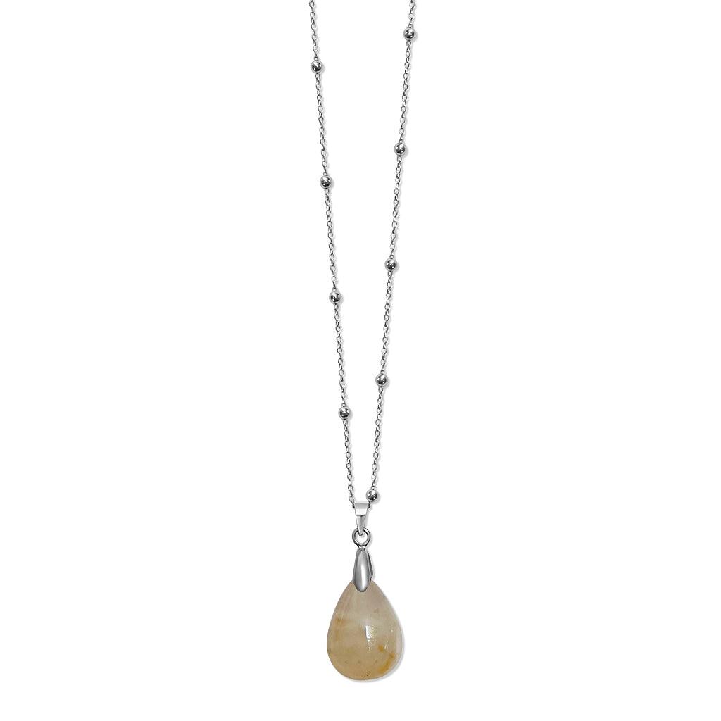 Clear Topaz Pendant Necklace - Anna Lou of London