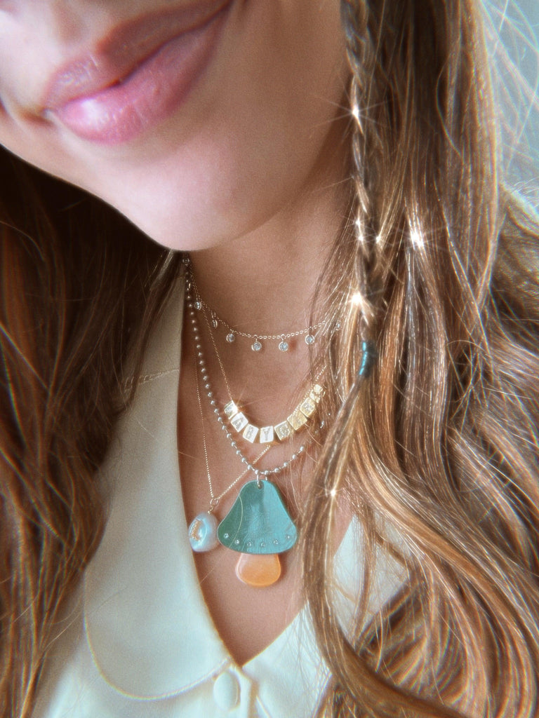 Trippy Mushroom Necklace - Anna Lou of London