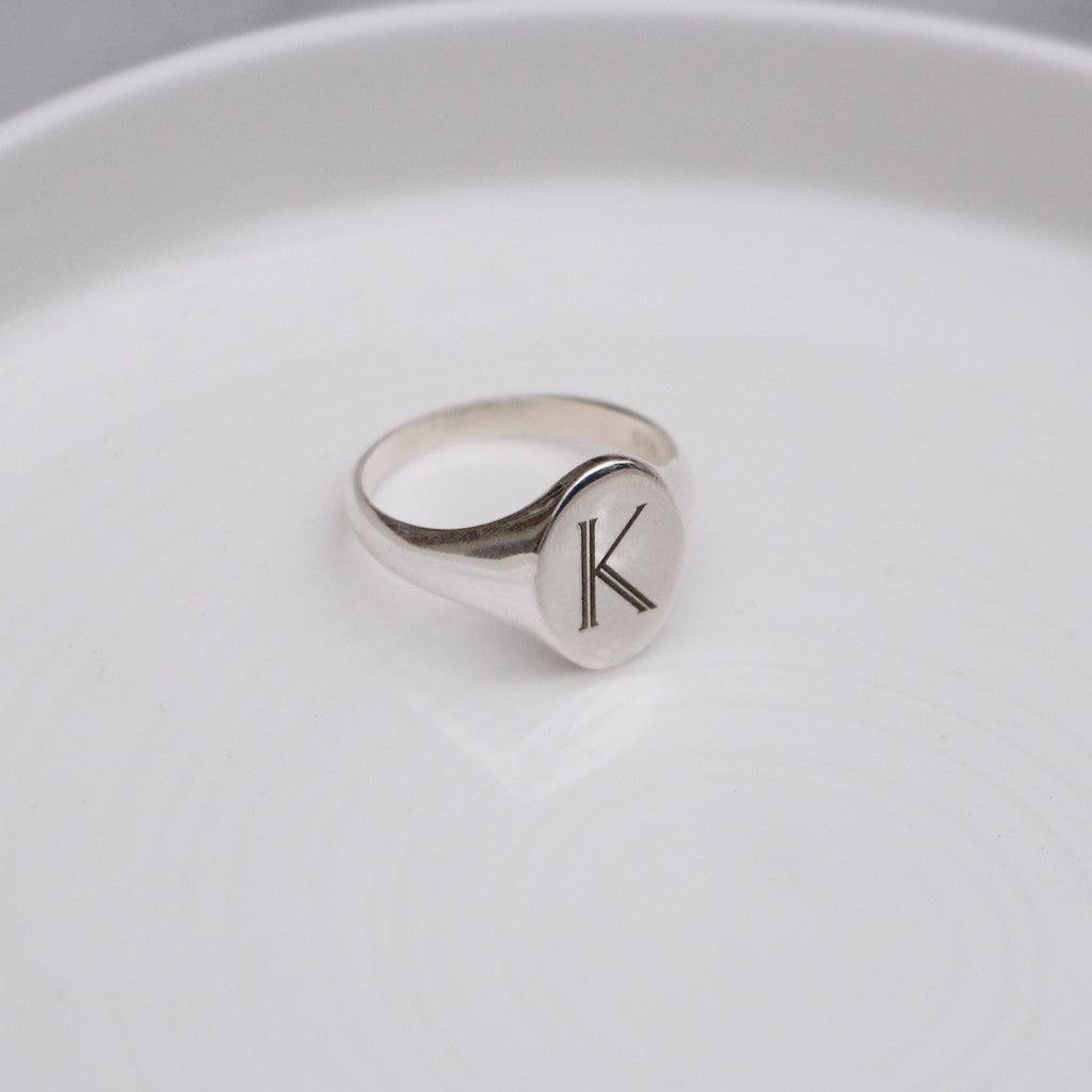 Signet Personalised Initial Ring - Anna Lou of London