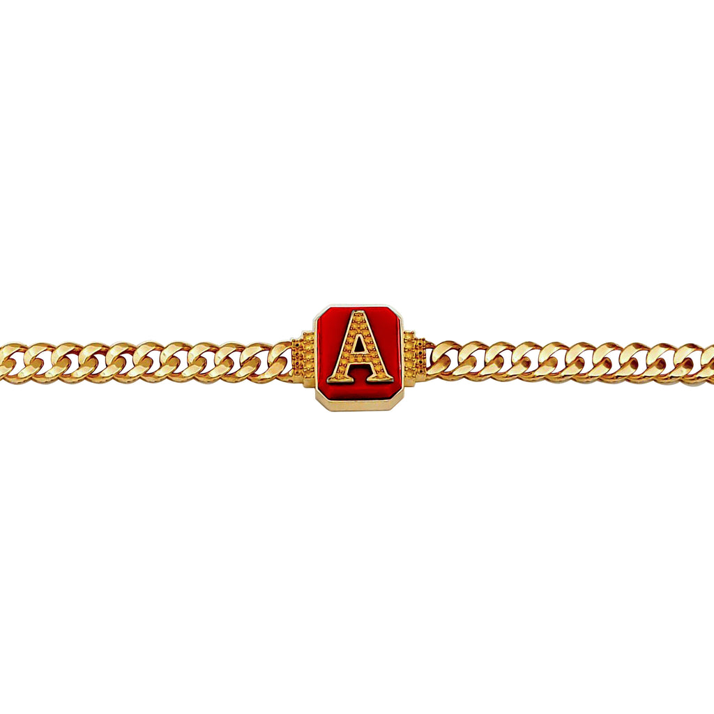 Enamel Chain Letter Bracelet - Anna Lou of London