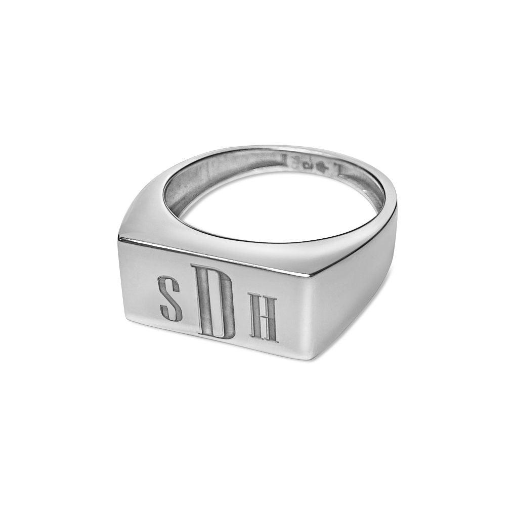 Unisex Signet Monogram Ring - Anna Lou of London