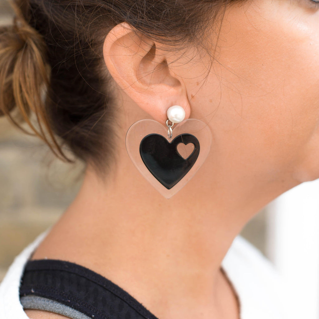 Translucent Heart Earrings - Anna Lou of London