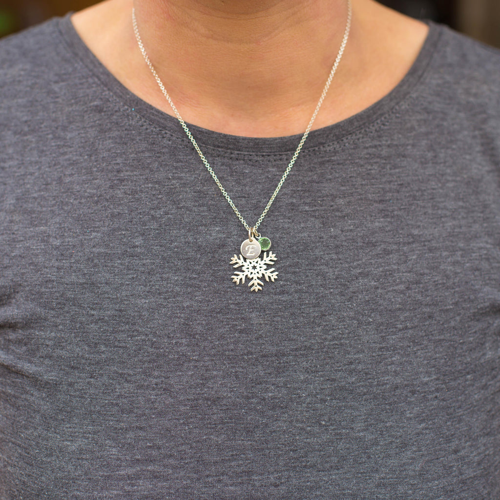 Personalised Snowflake Charm Necklace - Anna Lou of London