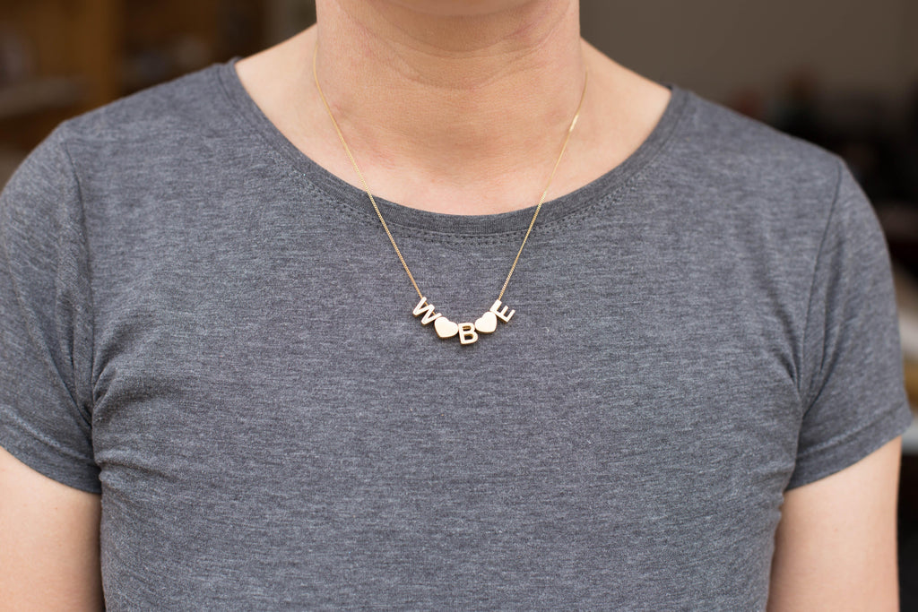 Initial Heart Necklace - Anna Lou of London