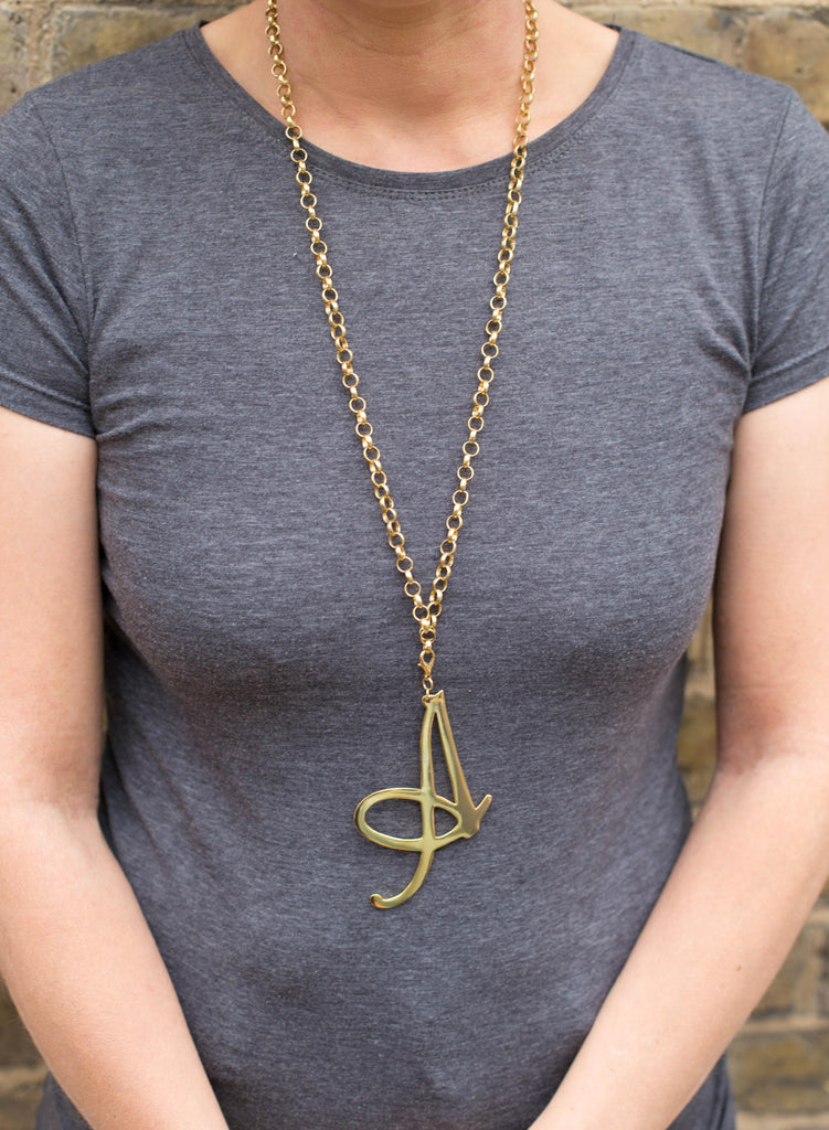 Initial Oversized Charm - Anna Lou of London