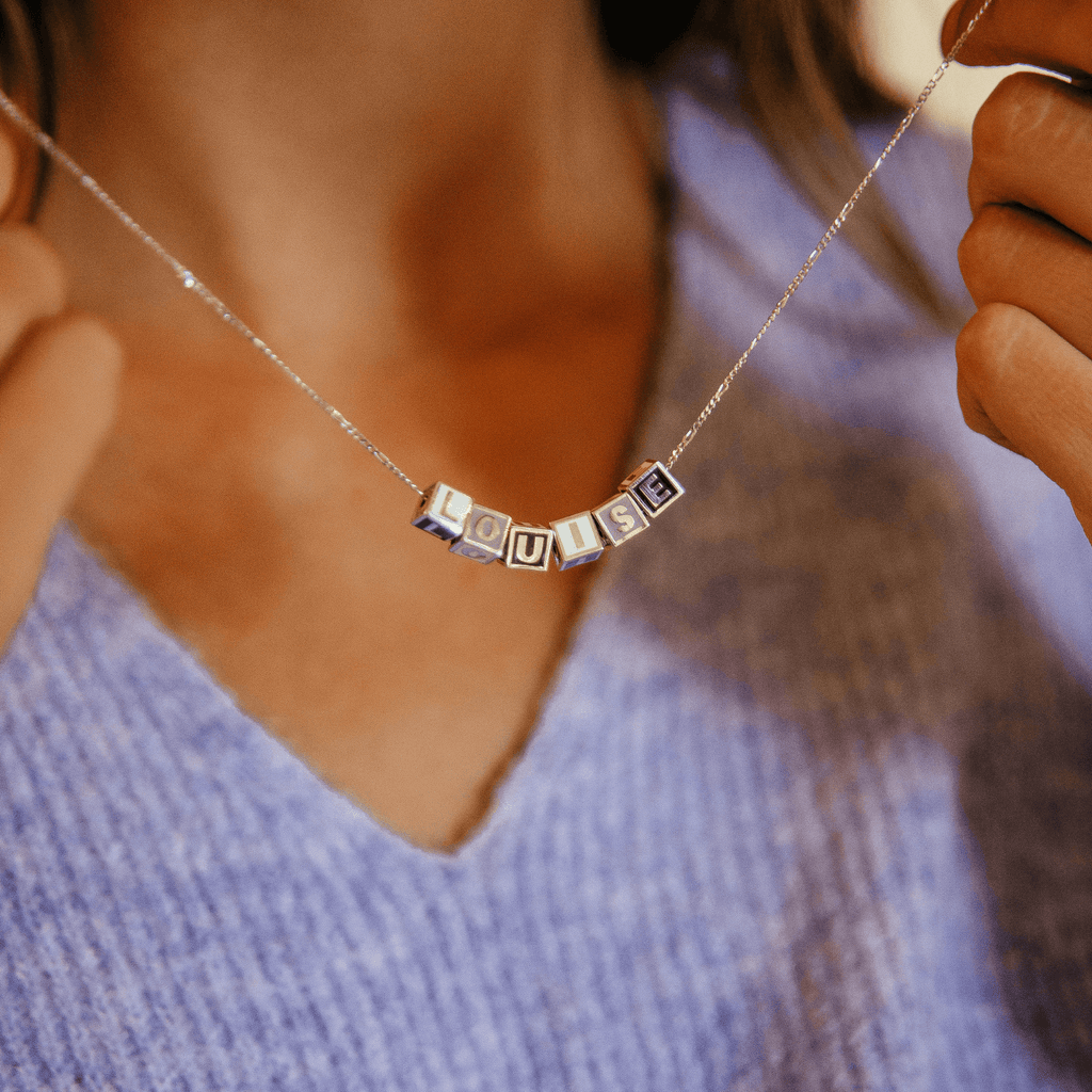 Enamel Cube Necklace - Anna Lou of London