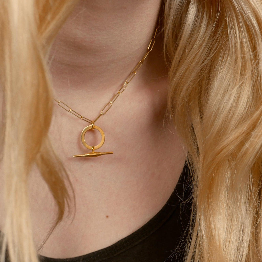 Ida Large T-Bar Elia Necklace - Anna Lou of London