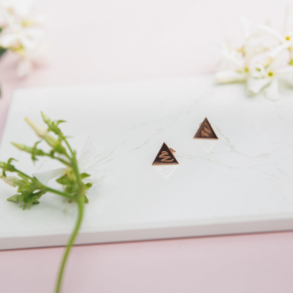 Bunting Initial Stud Earrings - Anna Lou of London