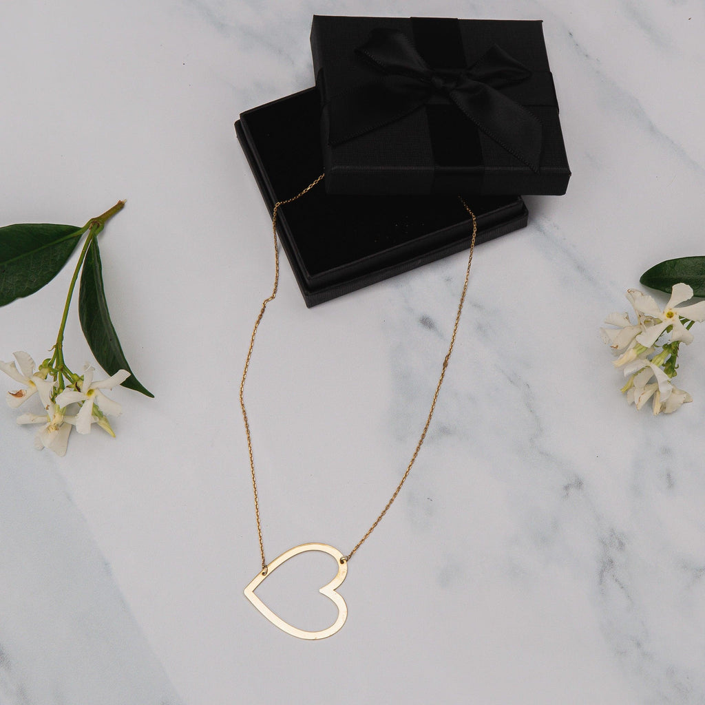 Heart Sideway Necklace - Anna Lou of London