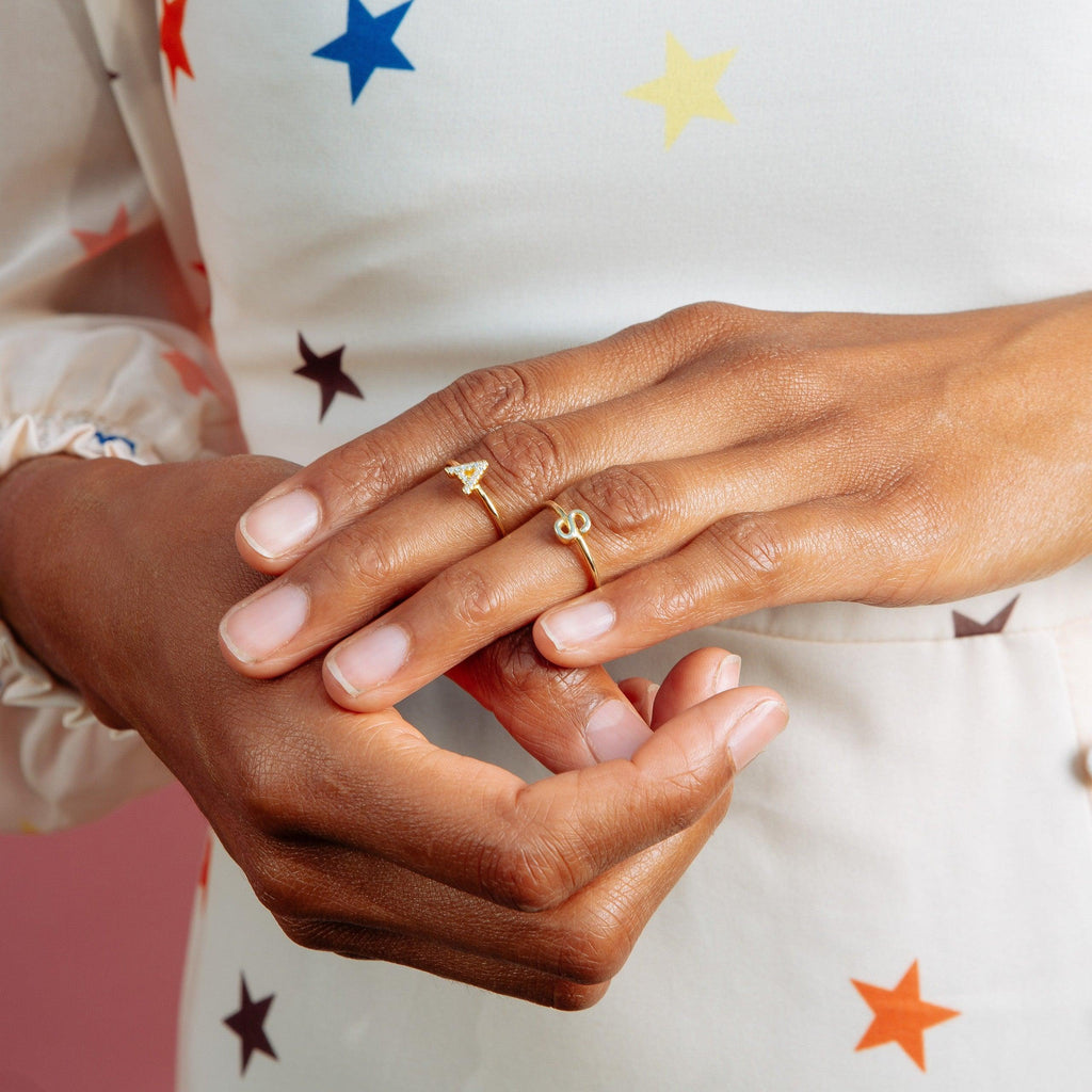 Amara Letter Initial Ring - Anna Lou of London