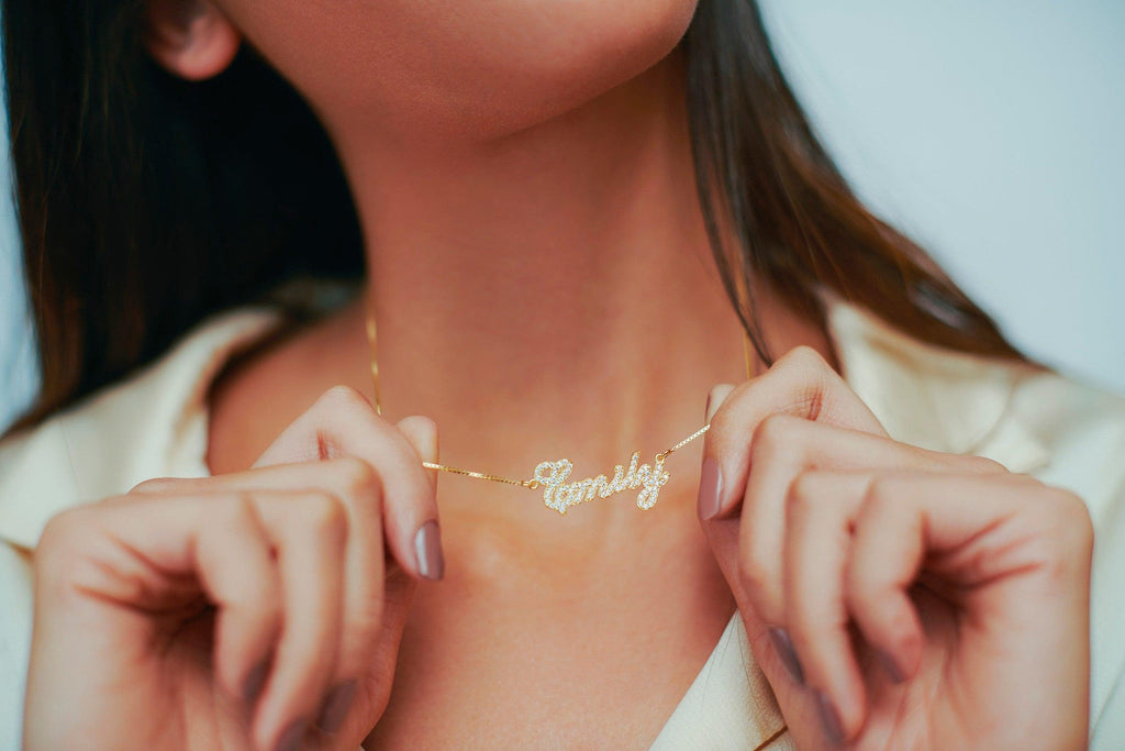 Day diamond Name Necklace - Anna Lou of London