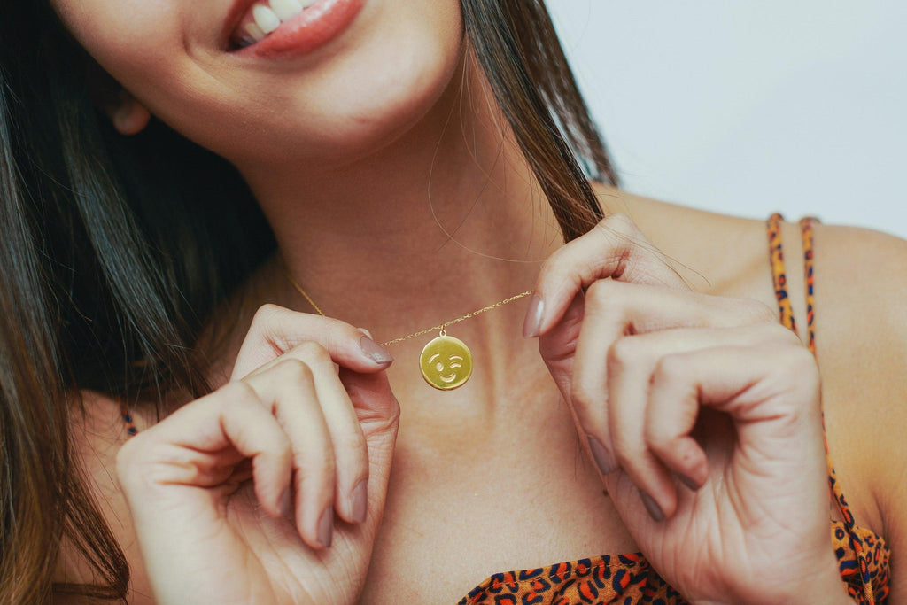 Wink Emoji Necklace - Anna Lou of London