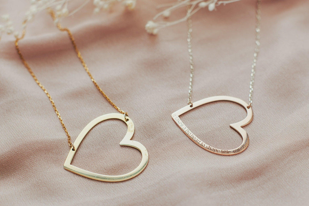 Heart Sideway Necklace - Anna Lou of London