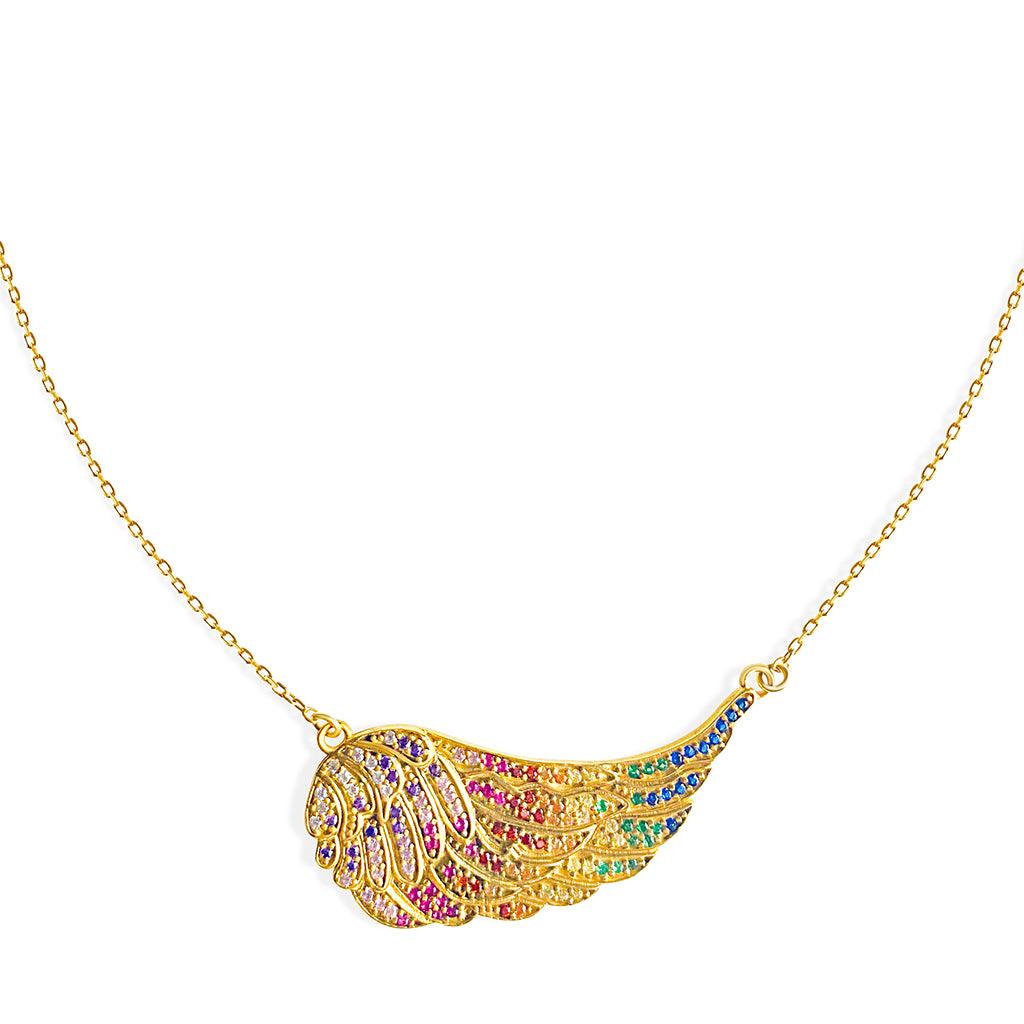 Rainbow Angel Wing Bracelet - Anna Lou of London