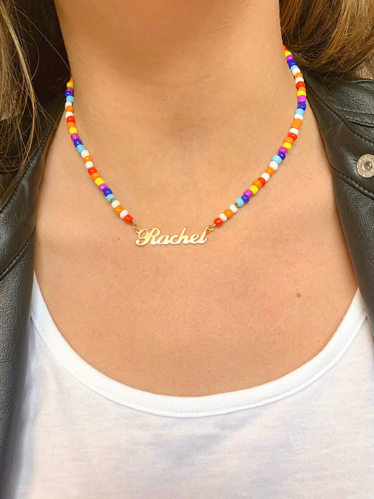Candy Beaded Name Necklace - Anna Lou of London