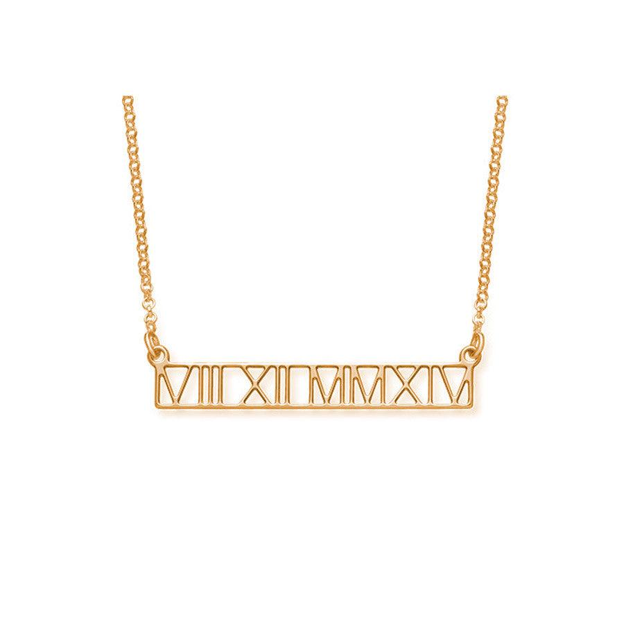 Special Date Roman Numeral Necklace - Anna Lou of London
