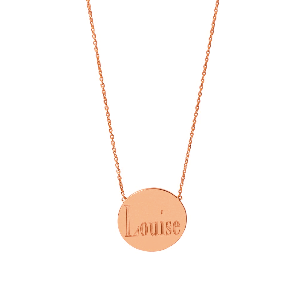 Name Disc Necklace - Anna Lou of London