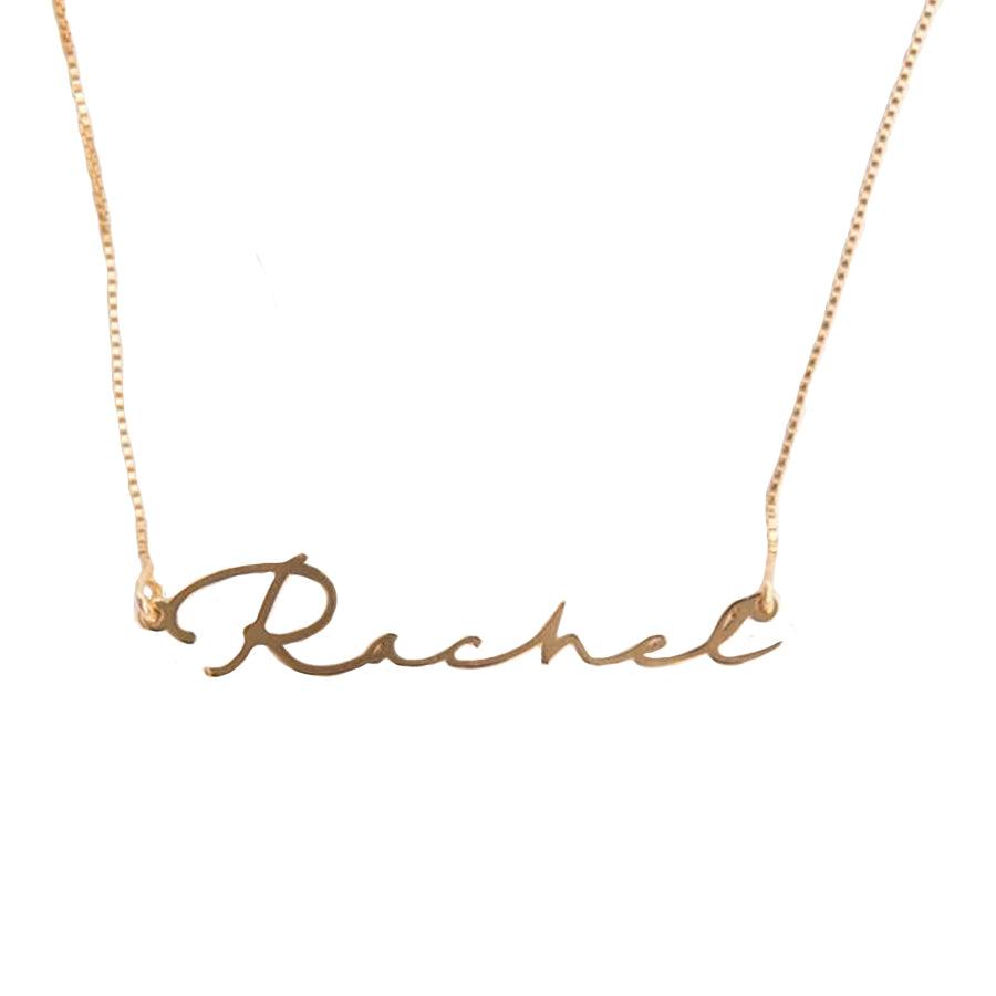 Solid gold Handwriting Name Necklace - Anna Lou of London