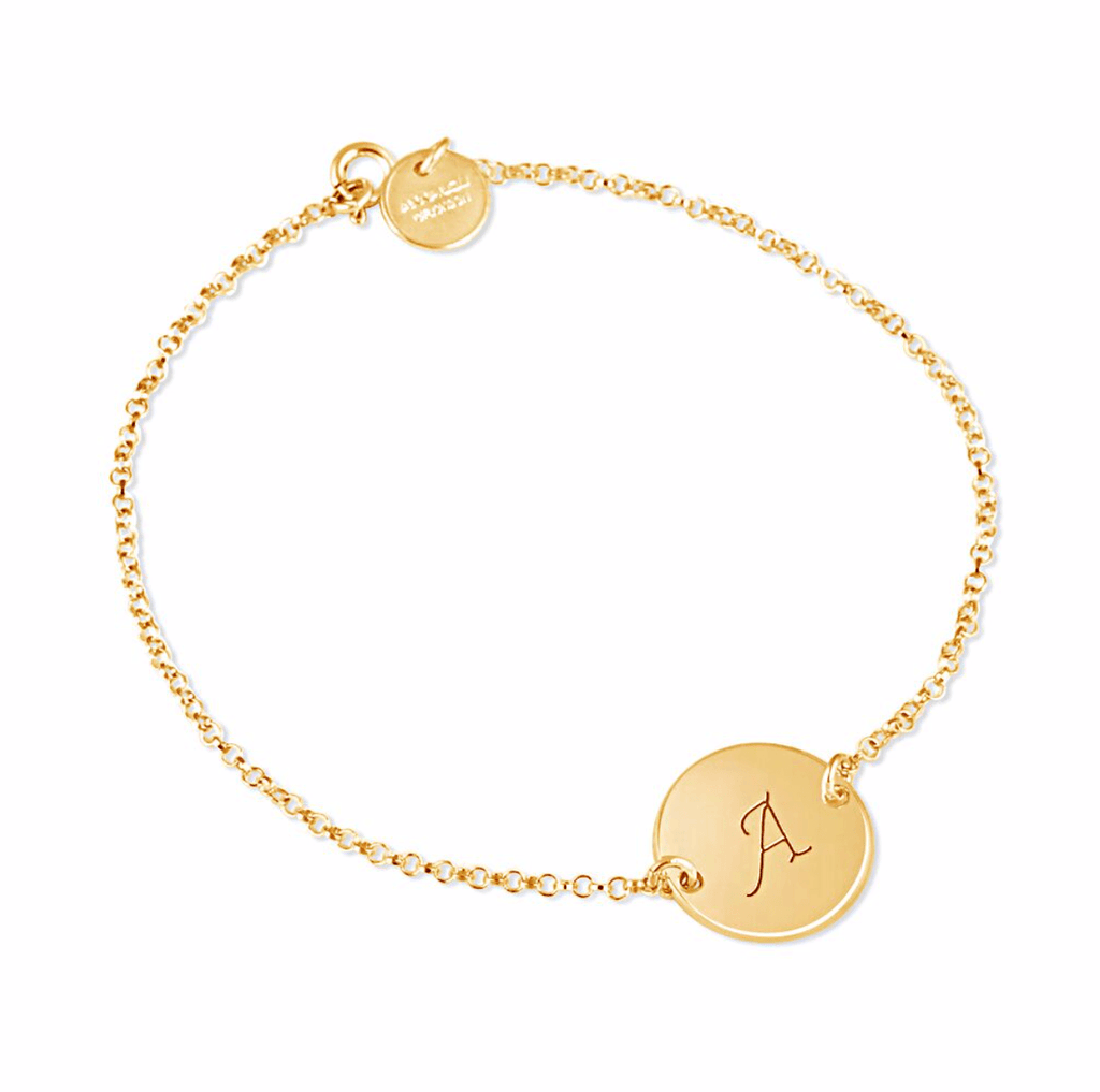 Initial Disc Bracelet - Anna Lou of London