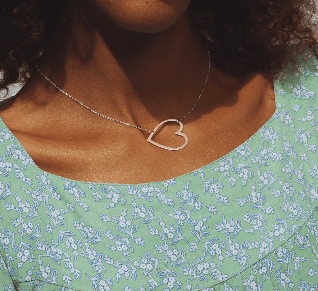 Heart Sideway Necklace - Anna Lou of London