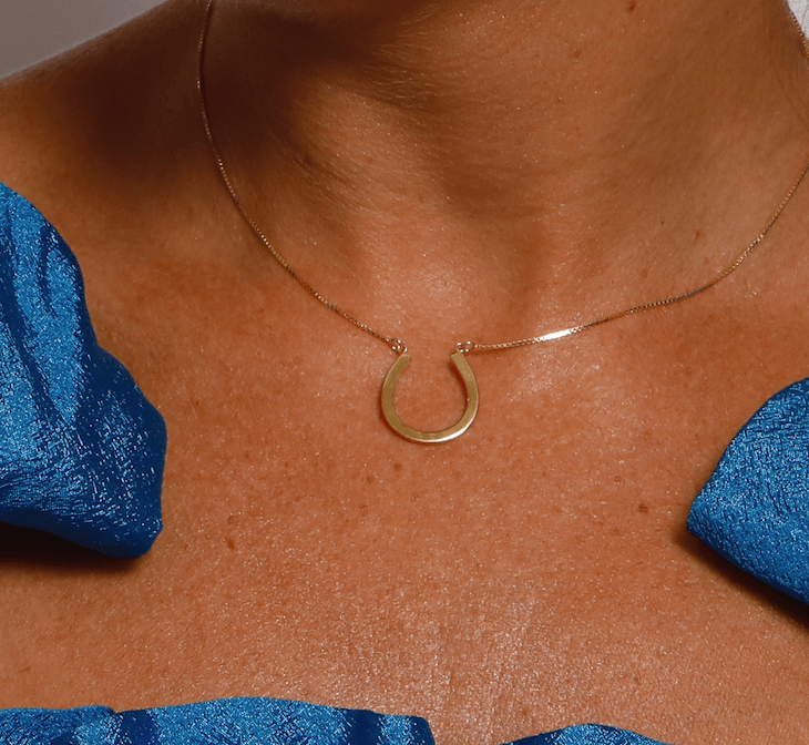 Golden Touch Horseshoe necklace - Anna Lou of London