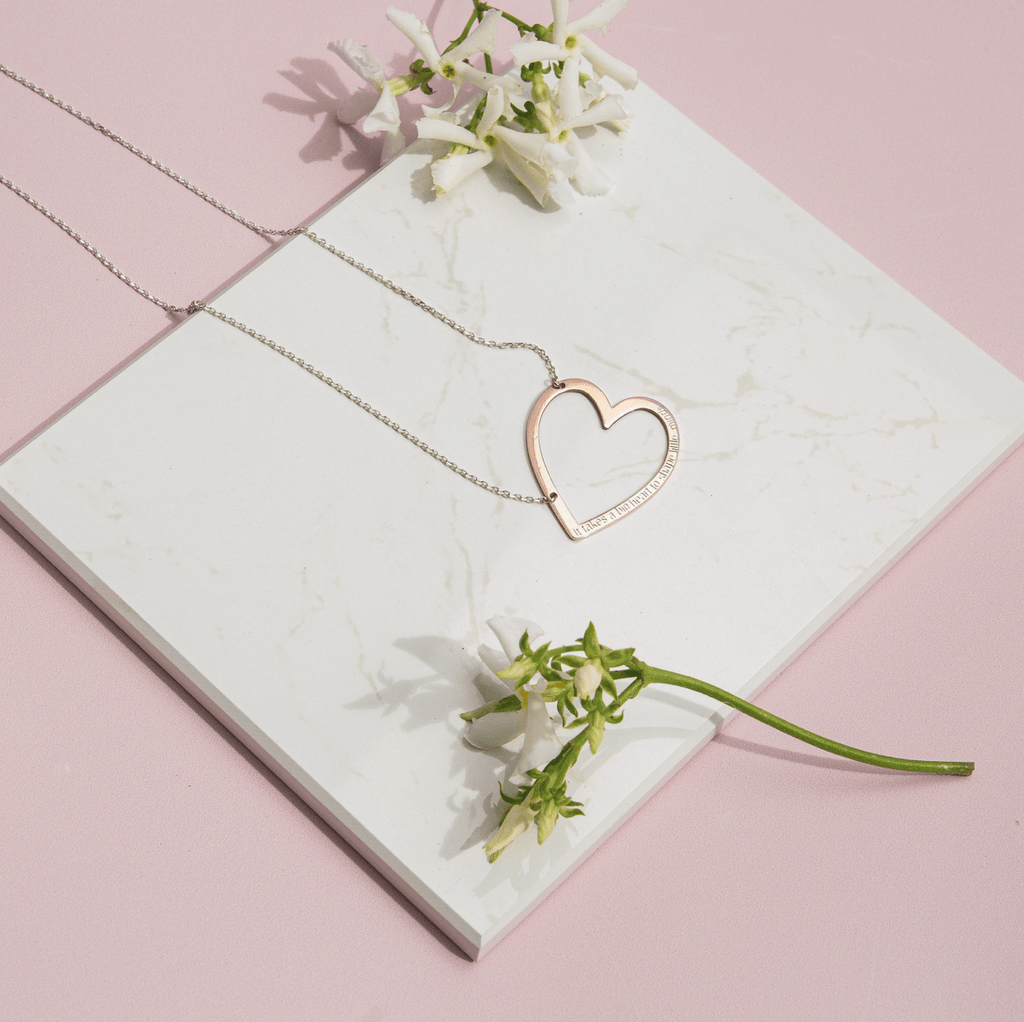 Heart Sideway Necklace - Anna Lou of London