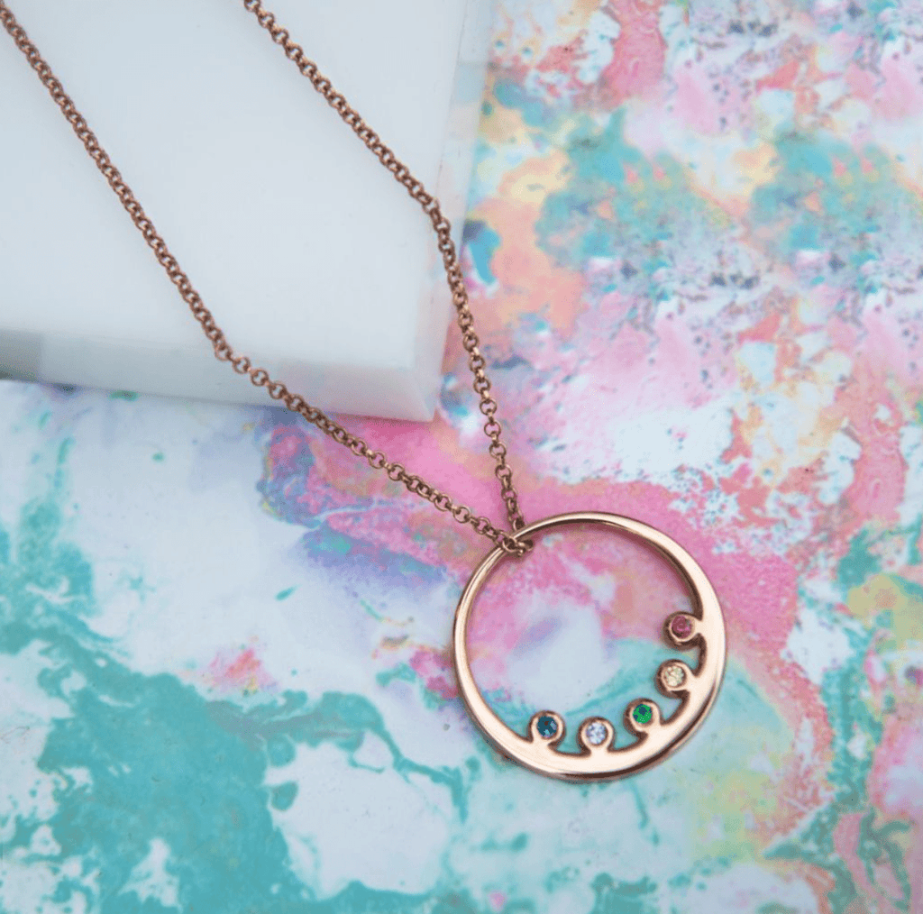 Birthstone Circle Necklace - Anna Lou of London