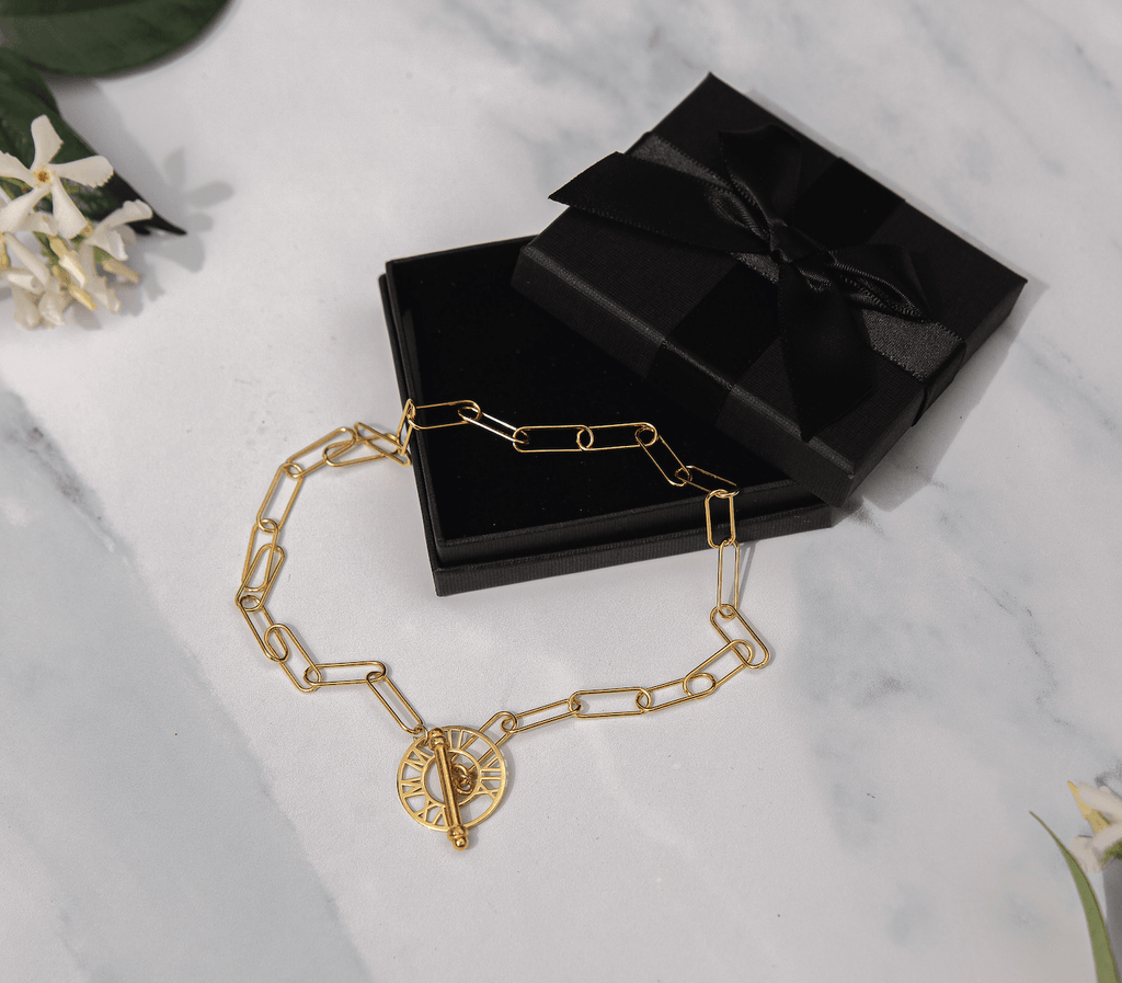 Special Date Rectangle Chain Necklace - Anna Lou of London