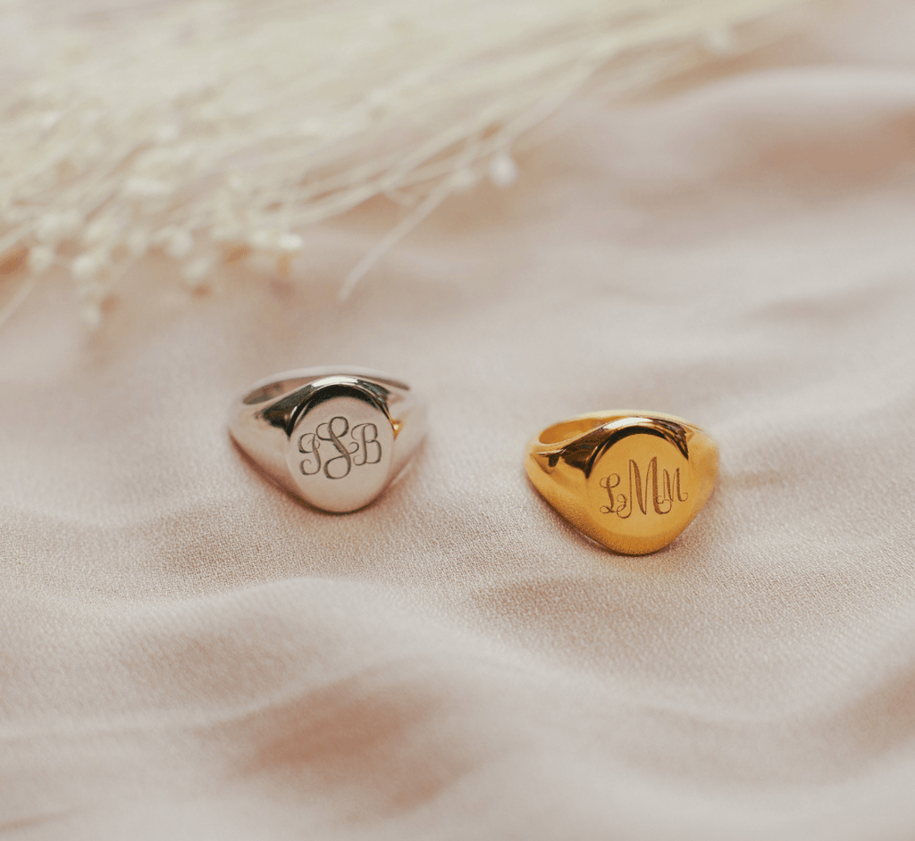 Monogram Signet Initial Ring - Anna Lou of London