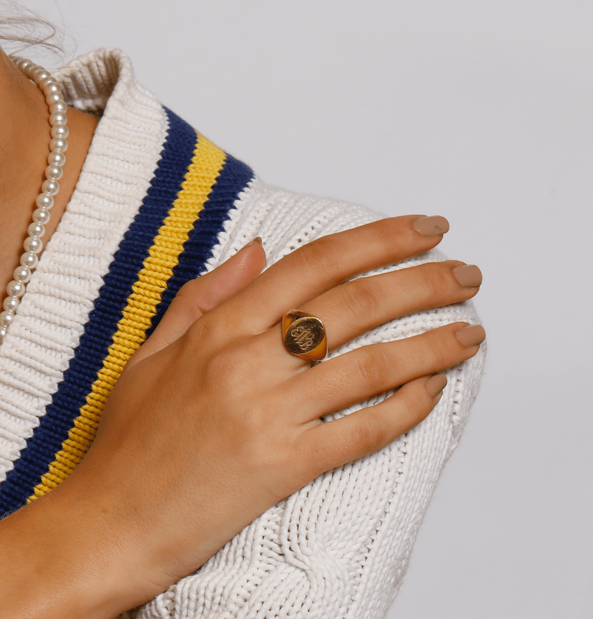 Monogram Signet Initial Ring - Anna Lou of London