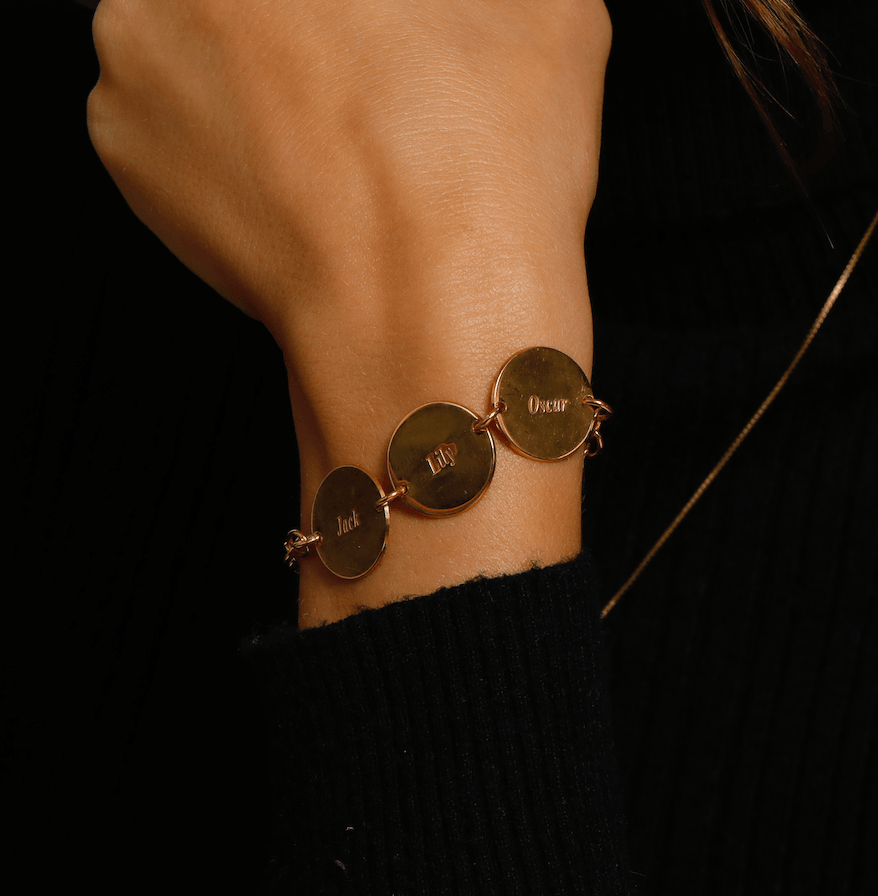 Name Triple Disc Bracelet - Anna Lou of London