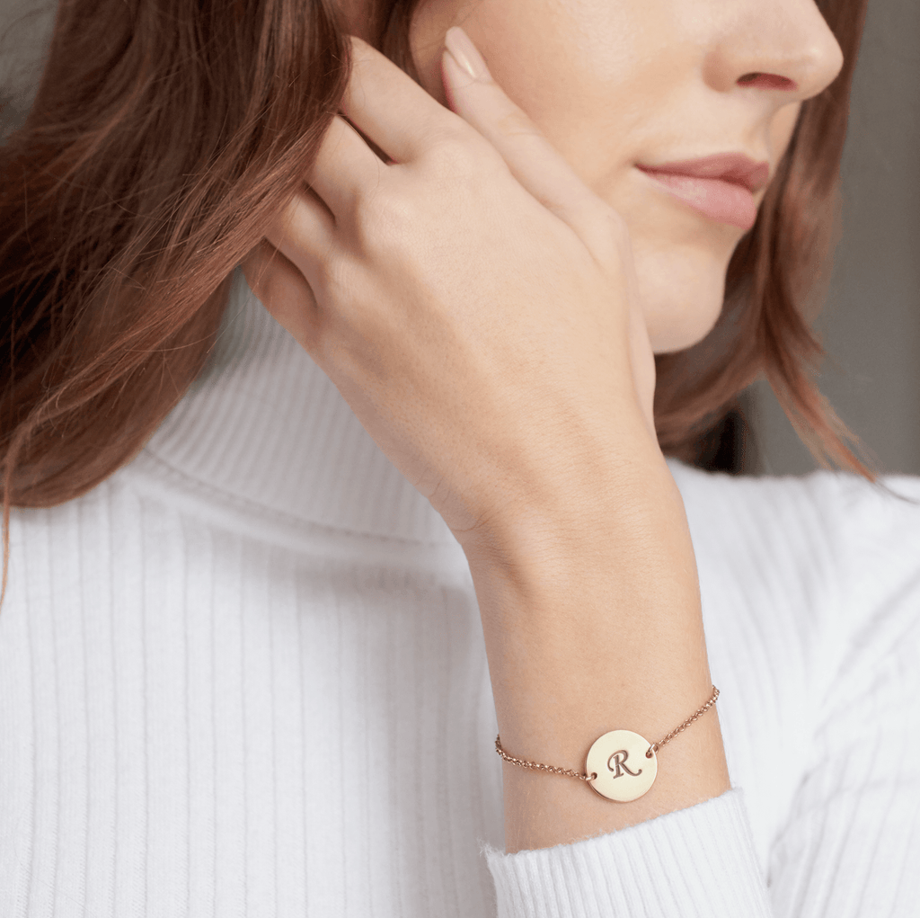 Initial Disc Bracelet - Anna Lou of London