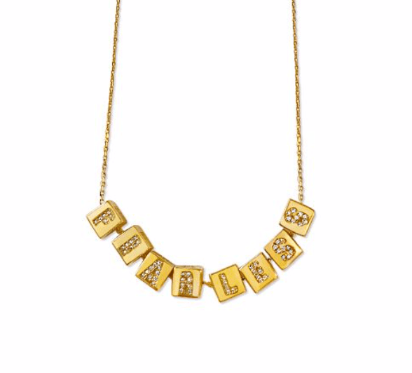 Crystal Cube Letter Necklace - Anna Lou of London