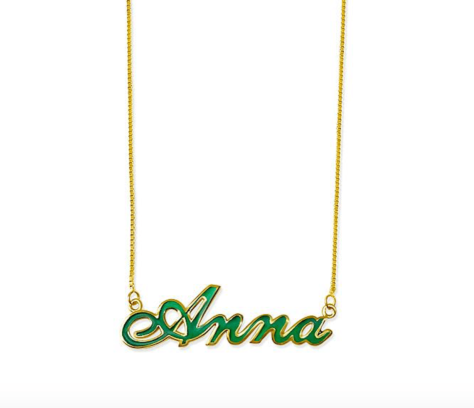 Enamel Name Necklace - Anna Lou of London