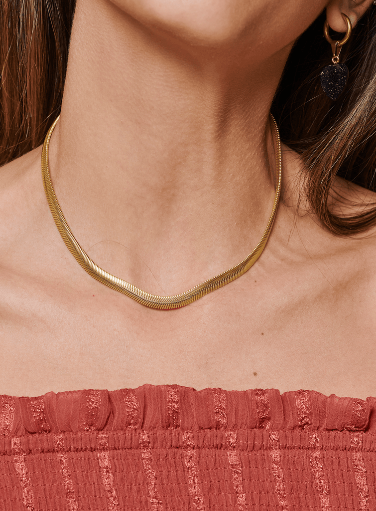 Herringbone Chain Necklace - Anna Lou of London