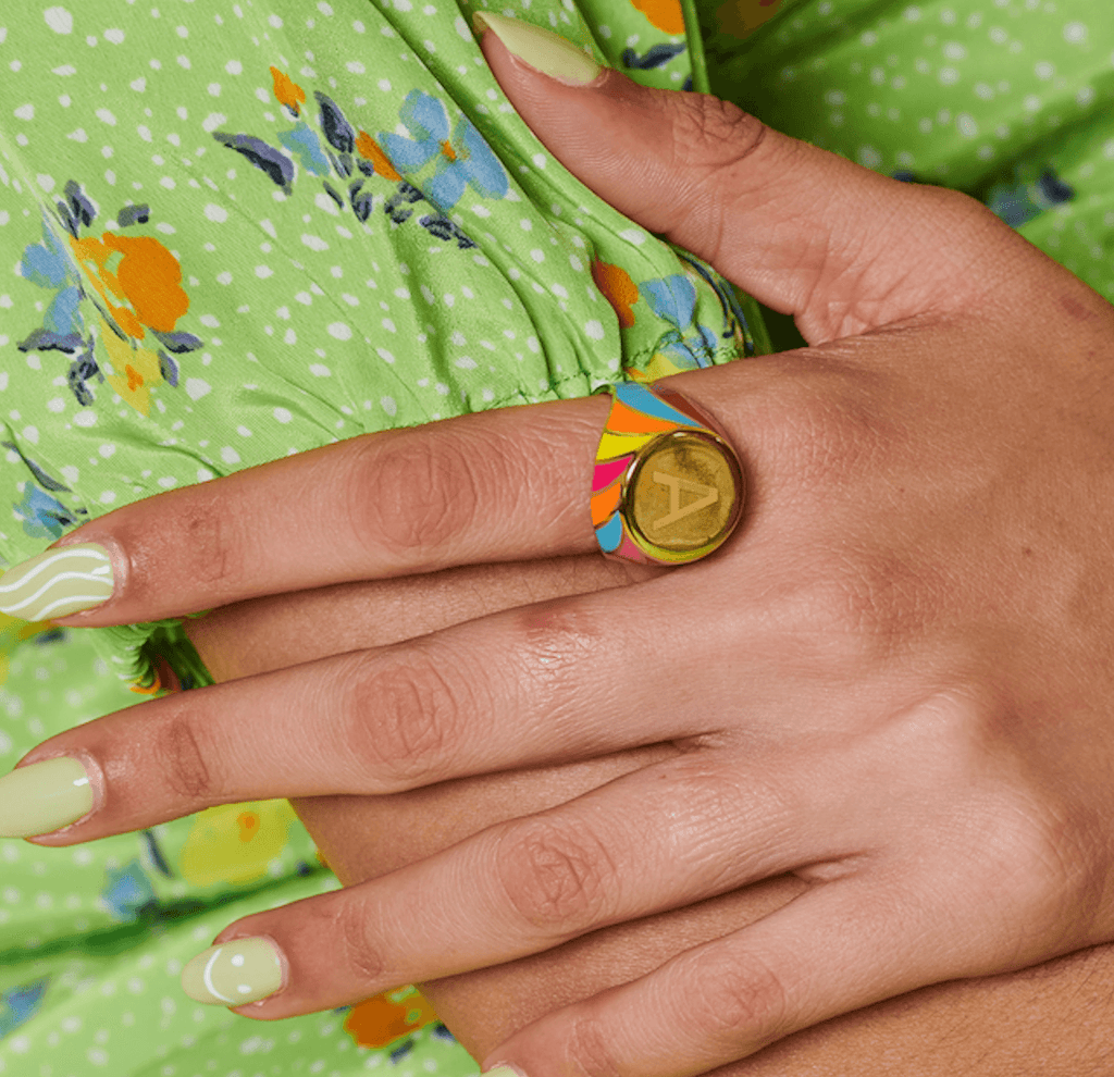 Daisy Trippy Hippie Personalised Ring - Anna Lou of London