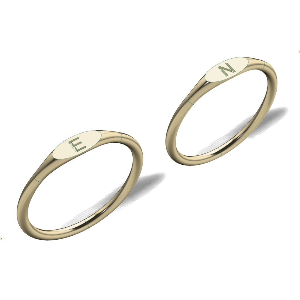 Initial Stackable Ring - Anna Lou of London