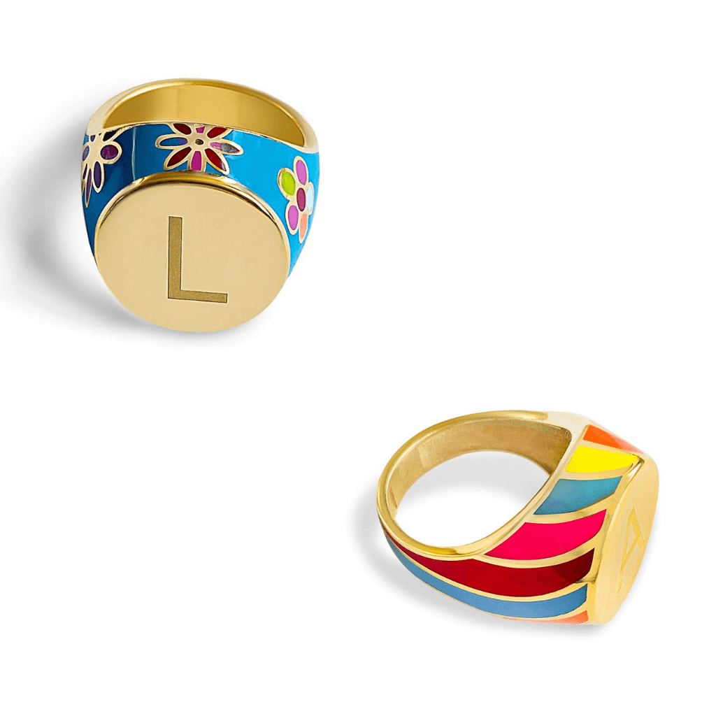 Daisy Trippy Hippie Personalised Ring - Anna Lou of London