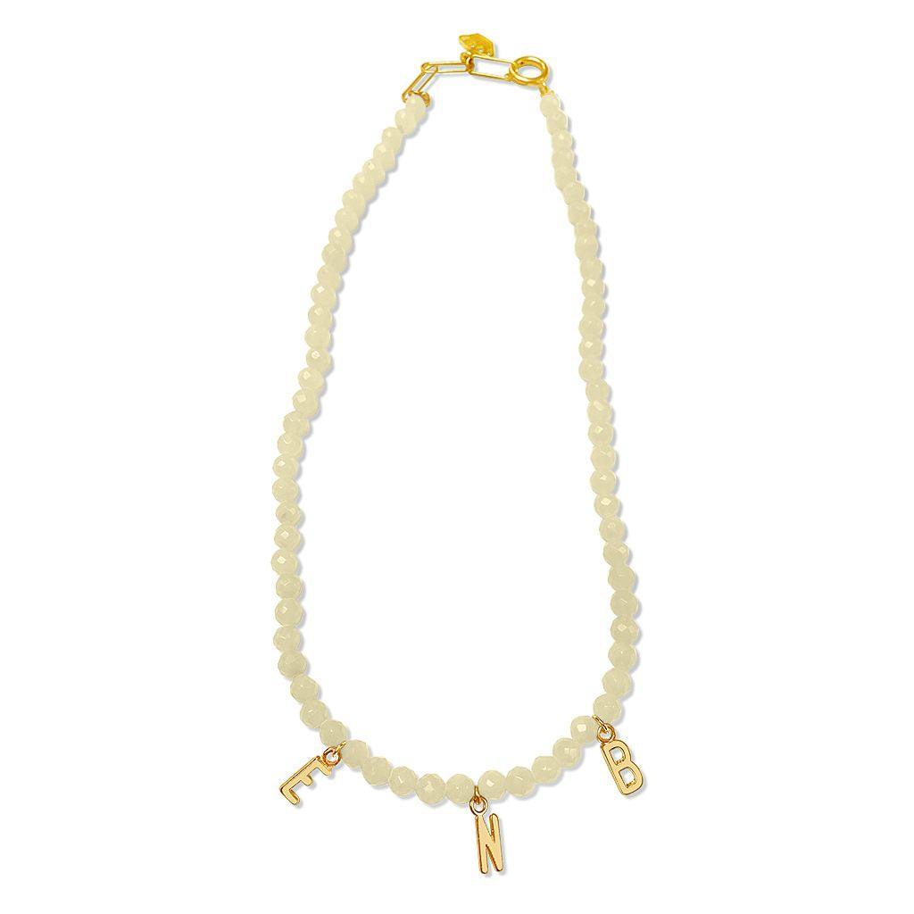 Angelite Initial Necklace - Anna Lou of London