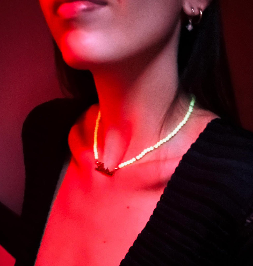 Glow In The Dark Name Necklace - Anna Lou of London