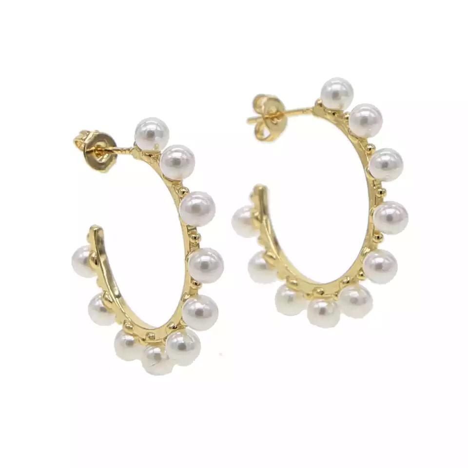Adela Pearl Hoops - Anna Lou of London