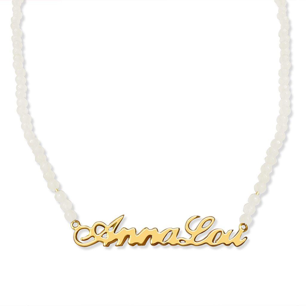 Precious Stone Name Necklace - Anna Lou of London