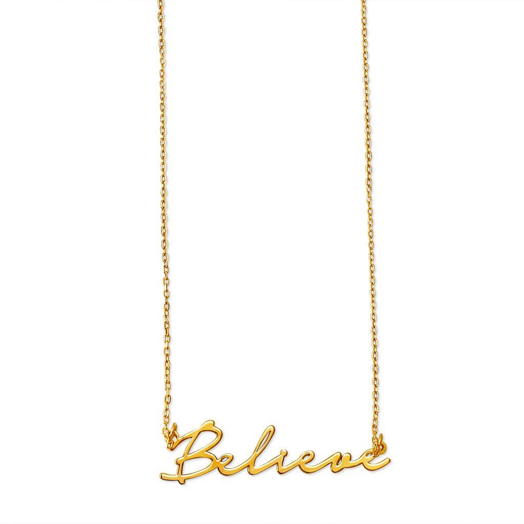 Believe Signature Handwriting Name Necklace - Anna Lou of London